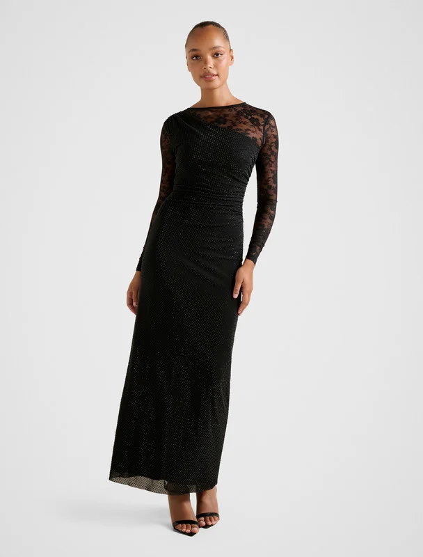 NATALIE Heatseal Lace Maxi Dress